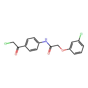 N-[4-(Chloroacetyl)phenyl]-2-(3-chlorophenoxy)acetamide structure