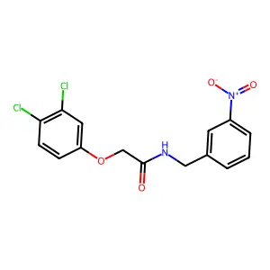 2-(3,4-dichlorophenoxy)-N-[(3-nitrophenyl)methyl]acetamide structure