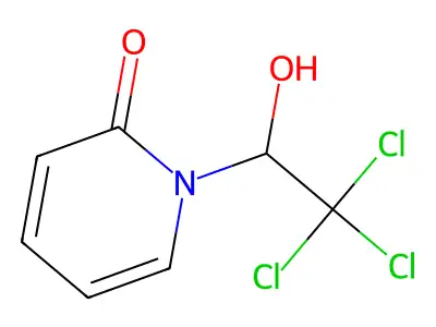 1-(2,2,2-trichloro-1-hydroxyethyl)-2(1H)-pyridinone structure
