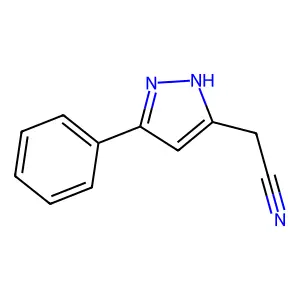 2-(5-phenyl-1H-pyrazol-3-yl)acetonitrile structure