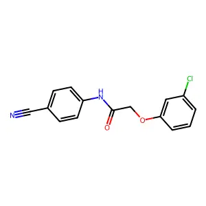2-(3-chlorophenoxy)-N-(4-cyanophenyl)acetamide structure