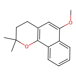 6-methoxy-2,2-dimethyl-3,4-dihydro-2H-benzo[h]chromene structure