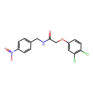 2-(3,4-dichlorophenoxy)-N-[(4-nitrophenyl)methyl]acetamide structure