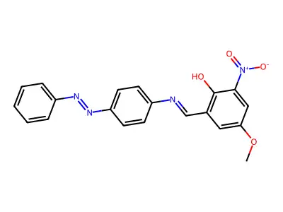 4-Methoxy-2-nitro-6-((4-phenylazo-phenylimino)-methyl)-phenol structure