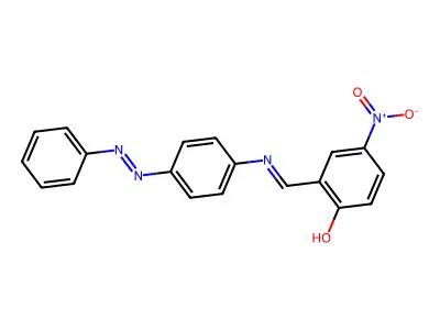 4-Nitro-2-((4-phenylazo-phenylimino)-methyl)-phenol structure
