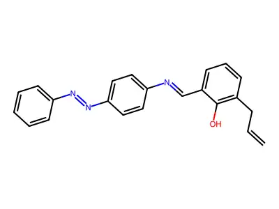 2-[(E)-({4-[(E)-phenyldiazenyl]phenyl}imino)methyl]-6-(prop-2-en-1-yl)phenol structure
