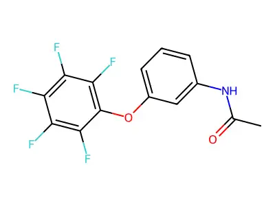 N-[3-(2,3,4,5,6-pentafluorophenoxy)phenyl]acetamide structure