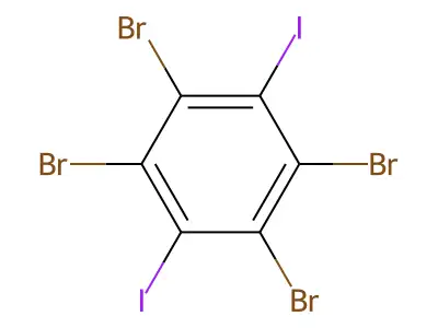 1,2,4,5-Tetrabromo-3,6-diiodobenzene structure