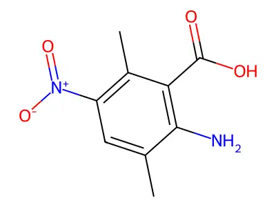 2-amino-3,6-dimethyl-5-nitro-benzoic Acid structure