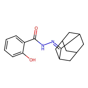 2-hydroxy-N'-tricyclo[3.3.1.1~3,7~]dec-2-ylidenebenzohydrazide structure