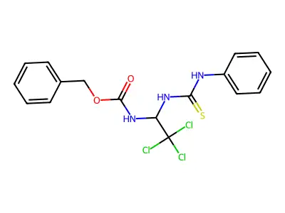 Benzyl 1-[(anilinocarbothioyl)amino]-2,2,2-trichloroethylcarbamate structure