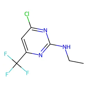 4-chloro-N-ethyl-6-(trifluoromethyl)pyrimidin-2-amine structure