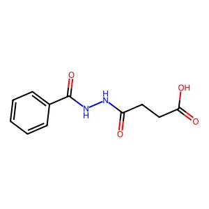 Butanedioic acid, mono(2-benzoylhydrazide) structure