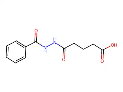 5-(2-Benzoylhydrazinyl)-5-oxopentanoic acid structure