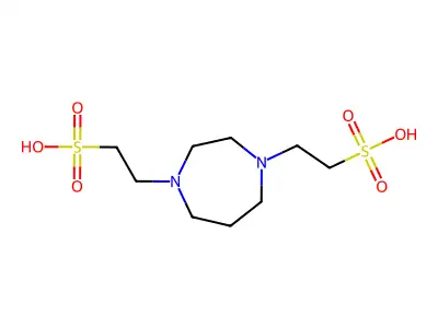 Homopiperazine-1,4-bis(2-ethanesulfonic acid) structure