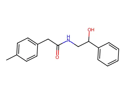 N-(2-hydroxy-2-phenylethyl)-2-(4-methylphenyl)acetamide structure