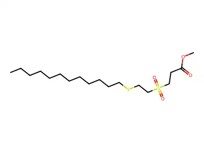 3-(2-Dodecylsulfanyl-ethanesulfonyl)-propionic acid methyl ester structure