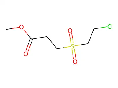Methyl 3-(2-chloroethylsulfonyl)propanoate structure