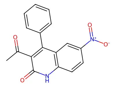 3-acetyl-6-nitro-4-phenylquinolin-2(1H)-one structure