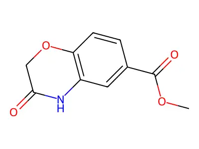 Methyl 3-oxo-3,4-dihydro-2H-1,4-benzoxazine-6-carboxylate structure