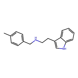 2-(1H-indol-3-yl)-N-(4-methylbenzyl)ethanamine structure