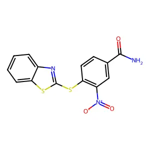 4-(1,3-Benzothiazol-2-ylsulfanyl)-3-nitrobenzamide structure