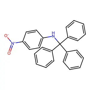 4-硝基-N-三苯甲基苯胺 structure