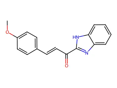 1-(1H-benzimidazol-2-yl)-3-(4-methoxyphenyl)prop-2-en-1-one structure