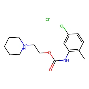 Carbanilic acid, 5-chloro-2-methyl-, 2-piperidinoethyl ester, hydrochloride structure