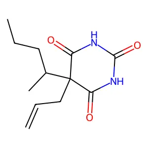 5-((1S)-1-Methylbutyl)-5-(2-propen-1-yl)-2,4,6(1H,3H,5H)-pyrimidinetrione structure