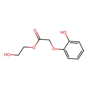 2-Hydroxyethyl 2-(2-hydroxyphenoxy)acetate structure