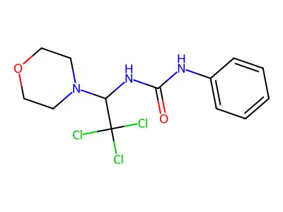 1-Phenyl-3-[2,2,2-trichloro-1-(morpholin-4-yl)ethyl]urea structure
