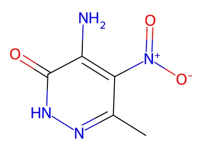 4-amino-6-methyl-5-nitropyridazin-3(2H)-one structure