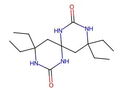 4,4,10,10-Tetraethyl-1,3,7,9-tetraazaspiro[5.5]undecane-2,8-dione structure