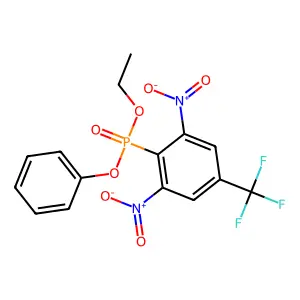 2-[Ethoxy(phenoxy)phosphoryl]-1,3-dinitro-5-(trifluoromethyl)benzene structure