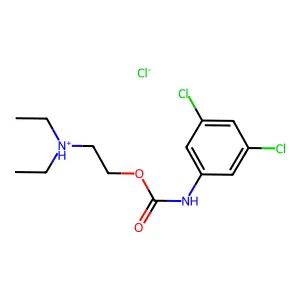 Carbanilic acid, 3,5-dichloro-, 2-(diethylamino)ethyl ester, hydrochloride structure