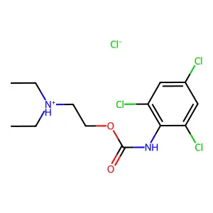 Carbanilic acid, 2,4,6-trichloro-, 2-(diethylamino)ethyl ester, hydrochloride structure