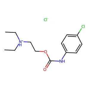 2-(Diethylamino)ethyl (4-chlorophenyl)carbamate--hydrogen chloride (1/1) structure