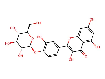 Quercetin 4'-O-glucoside structure