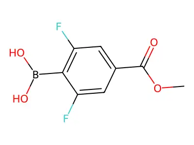 4-Methoxycarbonyl-2,6-difluorophenylboronic acid structure