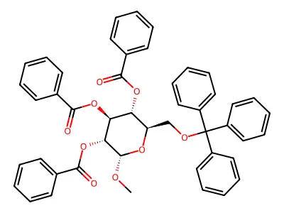 Methyl-6-O-trityl-2,3,4-tri-O-benzoyl-alpha-D-galactopyranoside structure