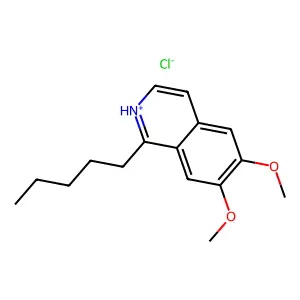 6,7-Dimethoxy-1-pentylisoquinoline--hydrogen chloride (1/1) structure