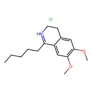 6,7-Dimethoxy-1-pentyl-3,4-dihydroisoquinoline--hydrogen chloride (1/1) structure