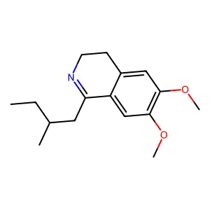 Isoquinoline, 3,4-dihydro-6,7-dimethoxy-1-(2-methylbutyl)- structure