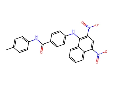 4-[(2,4-dinitronaphthalen-1-yl)amino]-N-(4-methylphenyl)benzamide structure