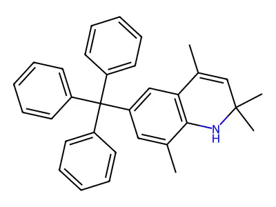 2,2,4,8-tetramethyl-6-trityl-1H-quinoline structure