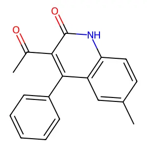 3-acetyl-6-methyl-4-phenylquinolin-2(1H)-one structure
