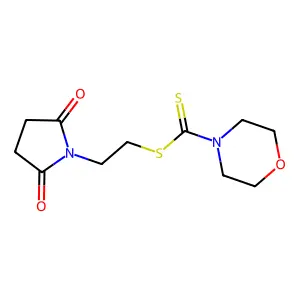 2-Succinimidoethyl 4-morpholinecarbodithioate structure
