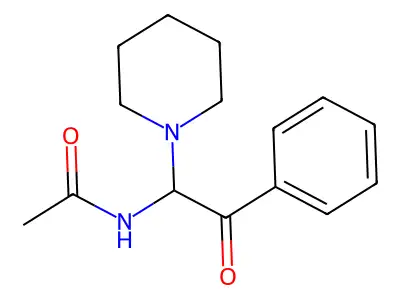 N-[2-oxo-2-phenyl-1-(piperidin-1-yl)ethyl]acetamide structure