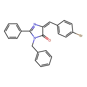 (5Z)-3-benzyl-5-[(4-bromophenyl)methylidene]-2-phenylimidazol-4-one structure